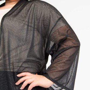 Agnes & Dora™ Mesh Duster Black Floral